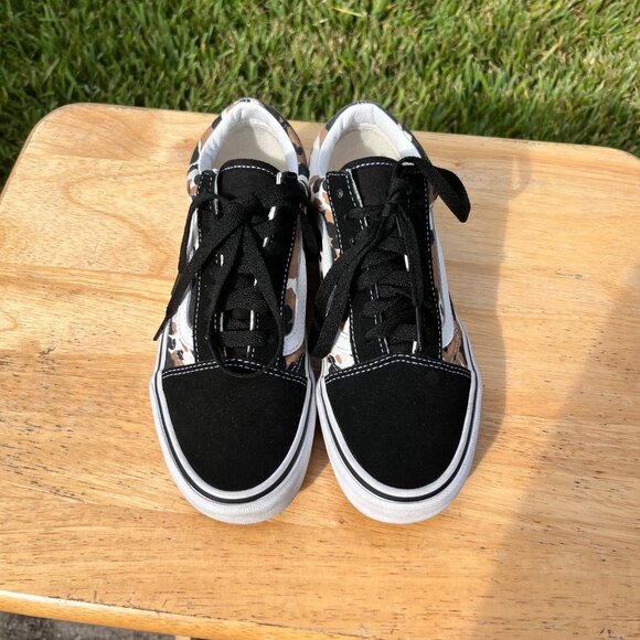 Vans Old Skool Cow Multi Camo Animal Print Low Top Sneakers Size 6.5 - Picture 2 of 7